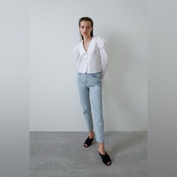 ZARA POPLIN SHIRT WITH JEWEL BUTTONS - Picture 6 of 6